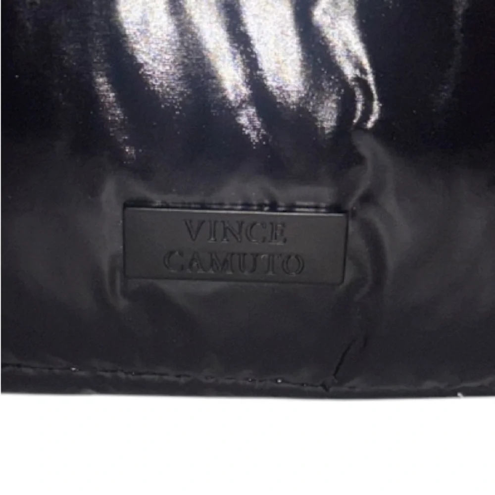 Vince Camuto Tote Quilted Black Nylon Puffer Tote Bag Leesa Shoulder Bag Zip Top - Picture 7 of 16